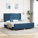 vidaXL Postel Modrá Textil