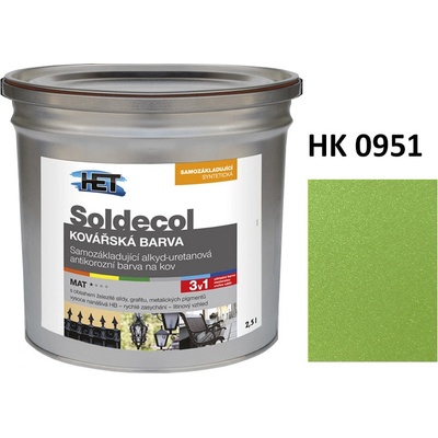 Het Soldecol Kovářská Barva 2,5L | HK 0951 světle zelená
