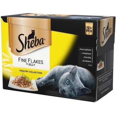 Sheba Delikatesa v želé s kuracím, morčacím, kačacím, hydinovým mäsom 12 x 85 g