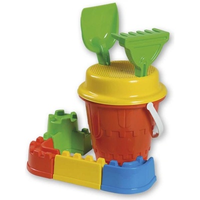 Androni Giocattoli Комплект за пясък замък с крепостни стени - среден, червен