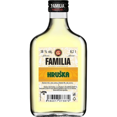 Familia Hruška 38% 0,2 l (čistá fľaša)