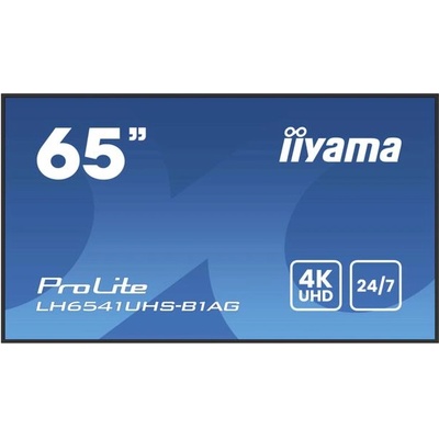 Публичен дисплей IIYAMA LH6541UHS-B1AG, 64.5" (163.83 cm) 4K/UHD VA LED дисплей, HDMI, USB, LAN, RS232 (LH6541UHS-B1AG)
