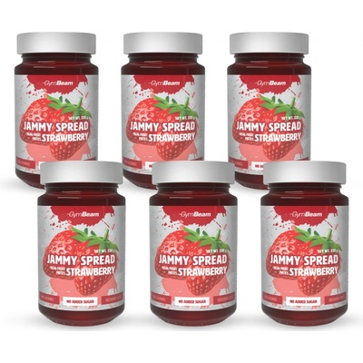 GymBeam Jammy Spread jahoda 6 x 220 g