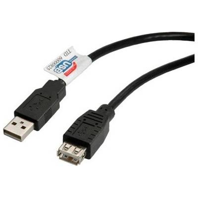 Roline 11.02.8947-50 USB 2.0 prodlužovací 0,8m černý