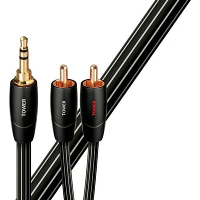 AudioQuest Tower JR 8, 0m - кабел за звук 1 x 3, 5 mm - 2 x RCA (059934)