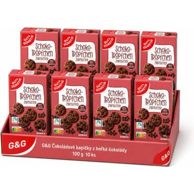G&G Čokoládové kapičky hořká 10 x 100 g