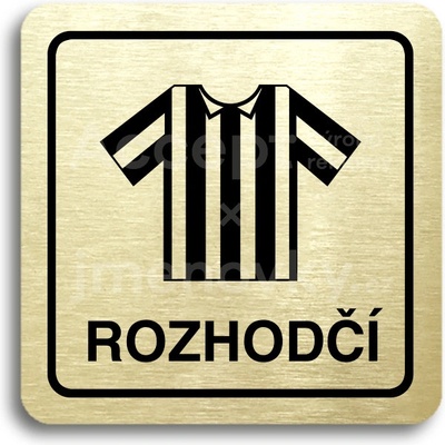 ACCEPT Piktogram rozhodčí II - zlatá tabulka - černý tisk