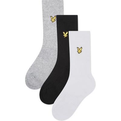 Lyle and Scott Чорапи Lyle and Scott 3-Pack Crew Socks - Gry/Wht/Blk
