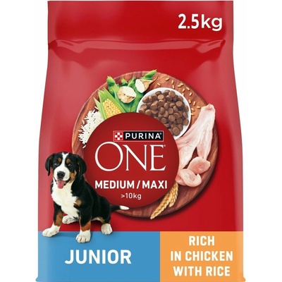 Purina One Junior Medium & Maxi Rich in chicken with rice 2,5 kg