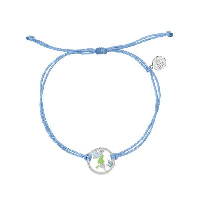 Kids' Tinkerbell Adjustable Cord Charm Bracelet - Blue
