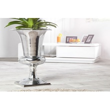 Bighome - Váza POKAL 60 cm - strieborná