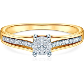 SAVICKI Годежен пръстен Savicki: двуцветно злато, диаманти