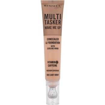 Rimmel Multi Tasker Wake Me Up Concealer & Foundation озаряващ коректор и фон дьо тен 20 ml нюанс 060 Light Honey