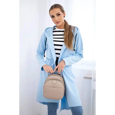 Kesi Coat with a Long er azure back svetlomodrá