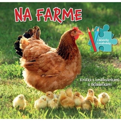 Na farme knižka s omaľovánkami a skladačkami