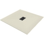 Mexen Hugo Квадратен душ поддушник SMC 100 x 100 cm, бежов, черно покритие - 42691010-B (42691010-B)