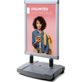 Jansen Display Windtalker Excel A1, základňa plniteľná vodou, 625 x 1215 mm