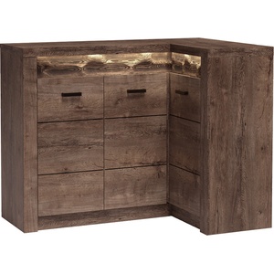 Bogdan Furniture Europe Ъглов шкаф Indianapolis I-15, тъмна пепел