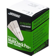 NOVAMA MULTICHECK PRO+, Testovací proužky na kyselinu močovou, 25ks