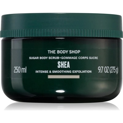 The Body Shop Shea Body Scrub cukrový telový peeling s bambuckým maslom 250 ml