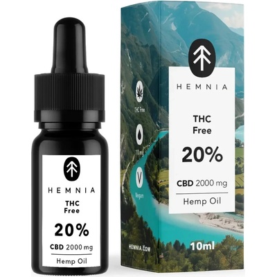 Hemnia CBD olej 20% bez THC, 2000 mg, 10 ml
