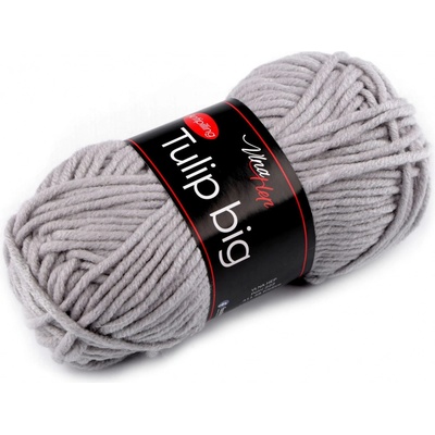 Prima-obchod Pletací příze Tulip big 100 g, barva 11 (41026) šedá světlá