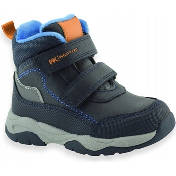 Wojtyłko dětské zimní boty pro chlapce modré 26091 zateplené na suchý zip