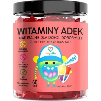 MyVita Prírodné vitamínové gumené cukrovinky ADEK 60 kusov