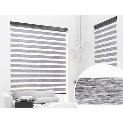 Zebra-shop Den a noc Maxi Premium Šedý melír BH 170 200 x 180 stříbrná vpravo