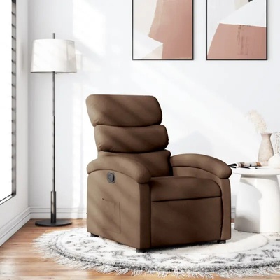 vidaXL 371693 Polohovací hnědé textil