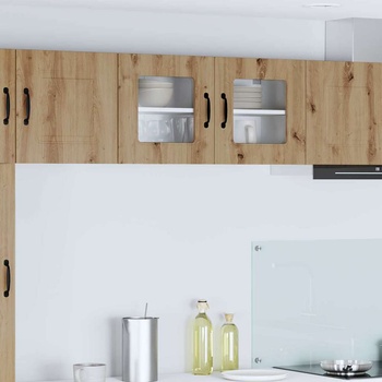 vidaXL Горен кухненски шкаф с рафт Дъб 80 x 31 x 40 см Инженерно дърво (884603)