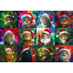 Enjoy - Puzzle Santa Cats - 1 000 piese