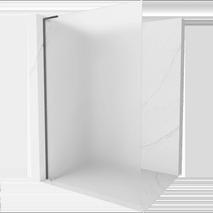 Mexen Kioto L душ параван Walk-in 80 x 200 см, матиран, четкан пистолетно сив - 800-080-103-66-30 (800-080-103-66-30)