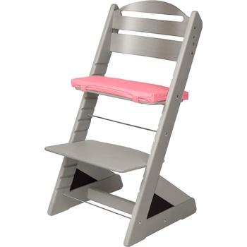 Jitro rostoucí židle Plus Šedá Černý klín + růžový