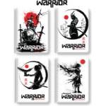 Black and White Тетрадка със спирала Warrior B5 80 листа