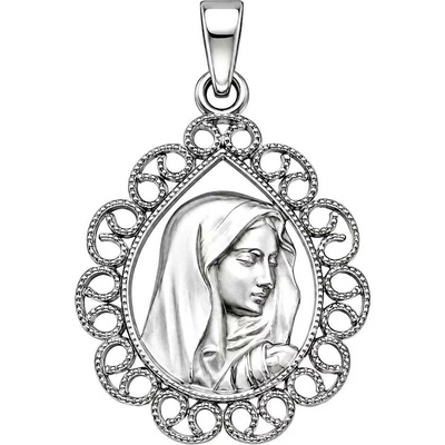 Zlaton Přívěsek bílé zlato Madonka 000360611243