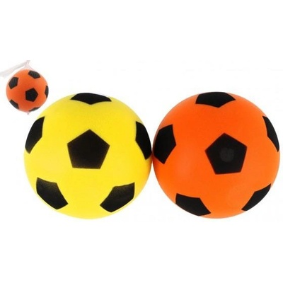 Lopta penová futbalová 18cm 2 farby v sieťke