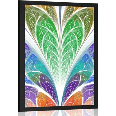 Plakát abstrakce barevného skla - 20x30 black