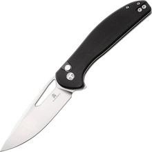Bestechman Whalefin D2 Flat Stonewash + Satin with Black G10 handle BMK18A