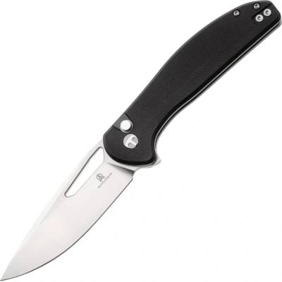 Bestechman Whalefin D2 Flat Stonewash + Satin with Black G10 handle BMK18A