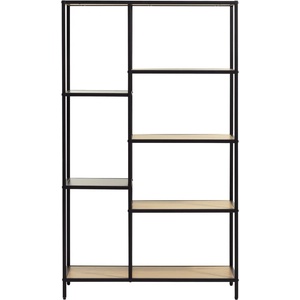 Unique Furniture Библиотека от декор от дъб в черен и естествен цвят 80x146x35 cm Altino - Unique Furniture (46900001)