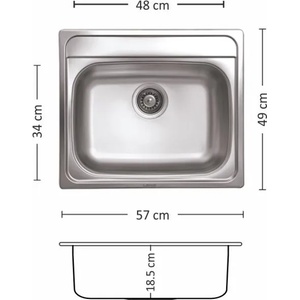Leks COMPACT 570 SI Мивка за вграждане