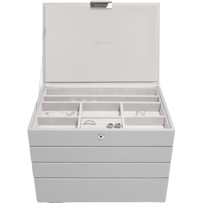 Stackers Ковчеже за бижута Stackers Pebble четворен cлassic каменносиво (74498)