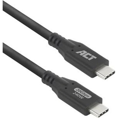 ACT Кабел ACT AC7422, от USB C(м) към USB C(м), 1m, 240W, черен (AC7422)
