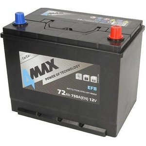 4MAX EFB 72Ah 750A right+