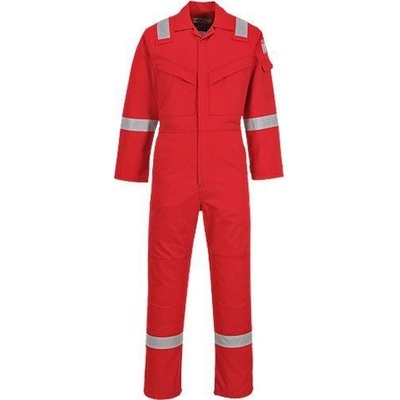 PortWest Kombinéza Flame Resistant Anti-Static červená