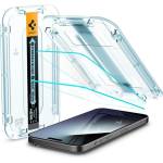Spigen iPhone 15 Pro Max SPIGEN EZ FIT HD екранен протектор стъкло 2бр 2.5D, 9H + рамка, TRANSFER AGL06872 (AGL06872)