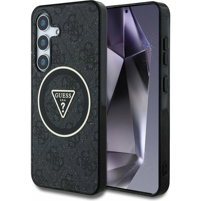 IML 4G заден капак с блестящо и триъгълно лого MagSafe за Samsung Galaxy S25+ Black Guess | Lilav | ЖЕНИ | UNI