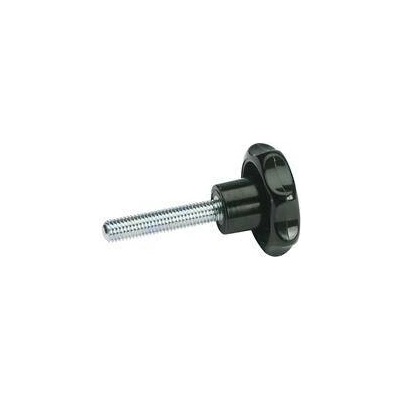 Hvězdice se závitovým kolíkem M5x10 mm, vnější o 63 mm, plast (100 ks)