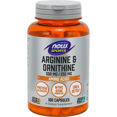 Now Foods L-Arginine a L-Ornithine 100 kapsúl